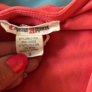 Capella Apparel Coral Twist Front Dress